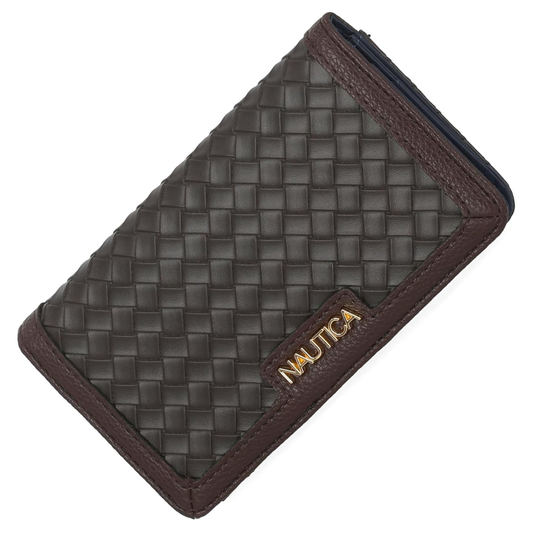 Nautica wallet with woven pattern