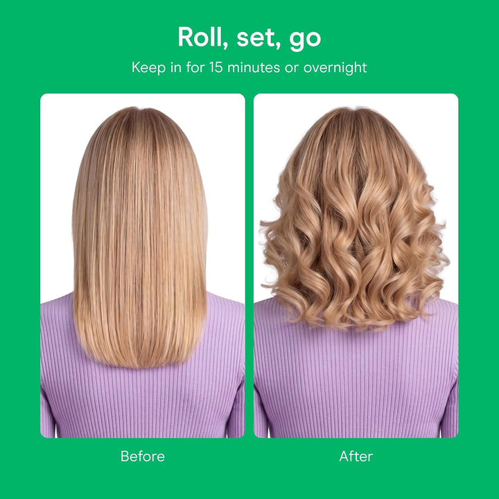 Conair Hair Rollers for Heatless Curls Overnight, Snap Closures, 48 Count