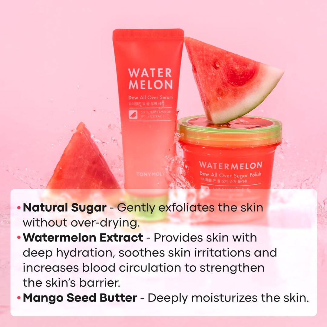 TONYMOLY Watermelon Dew All Over Body &amp; Face Serum, Hydrating Serum for Glowing Skin, Korean Skincare, Watermelon Extract, Aloe Leaf Extract &amp; Centella Asiatica, All Skin Types