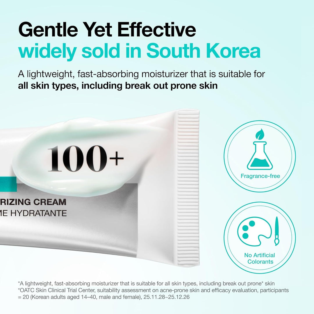 Anua PDRN Hyaluronic Acid 100 Moisturizing Cream, Lightweight, Non-Greasy Hydrating Face Moisturizer with Salmon DNA for Glass Skin, Korean Skincare (2.02 fl oz)