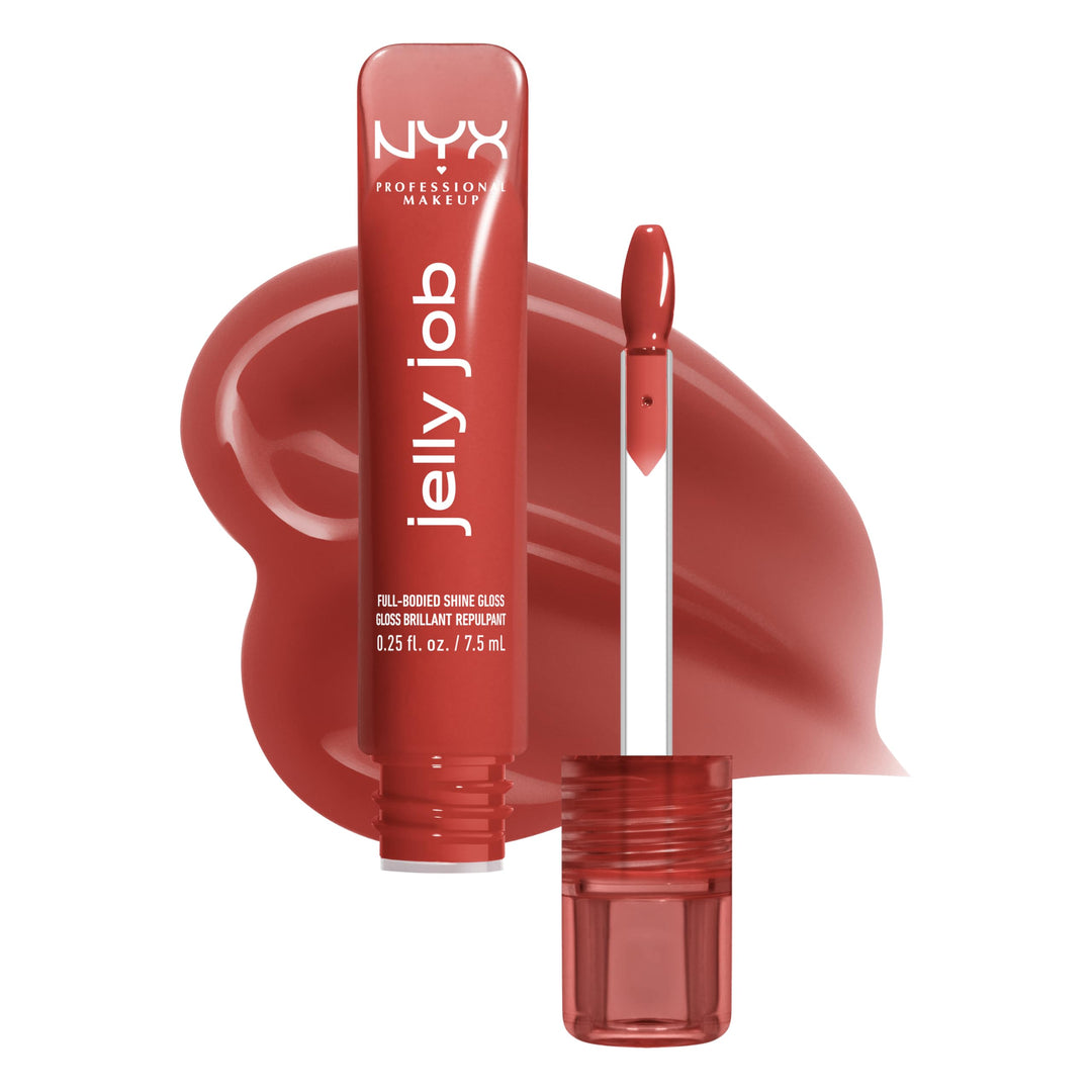 NYX PROFESSIONAL MAKEUP Jelly Job Lip Gloss, Lip Tint Gloss with Full-Bodied, Smoothing, and Hyper-Glossy Shine