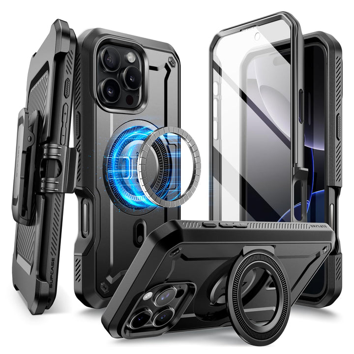 SUPCASE for iPhone 16 Pro Max Case with Stand (UBPro Mag), [Support MagSafe] [Built-in Screen Protector & Belt Clip] [Military-Grade Protection] Magnetic Phone Case for iPhone 16 Pro Max 6.9''