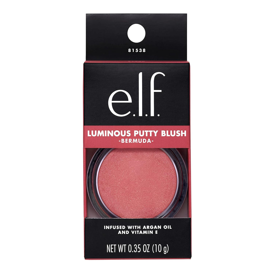e.l.f. Luminous Putty Blush, Putty-to-Powder, Buildable Blush With A Subtle Shimmer Finish, Highly Pigmented & Creamy, Vegan & Cruelty-Free