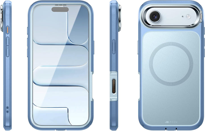 i-Blason for iPhone Air Case MagSafe with Stand [9H Tempered Glass Screen Protector] [Camera Control Button] Military-Grade Protection Full-Body Heavy Duty Magnetic Case for iPhone 17 Air 6.5''