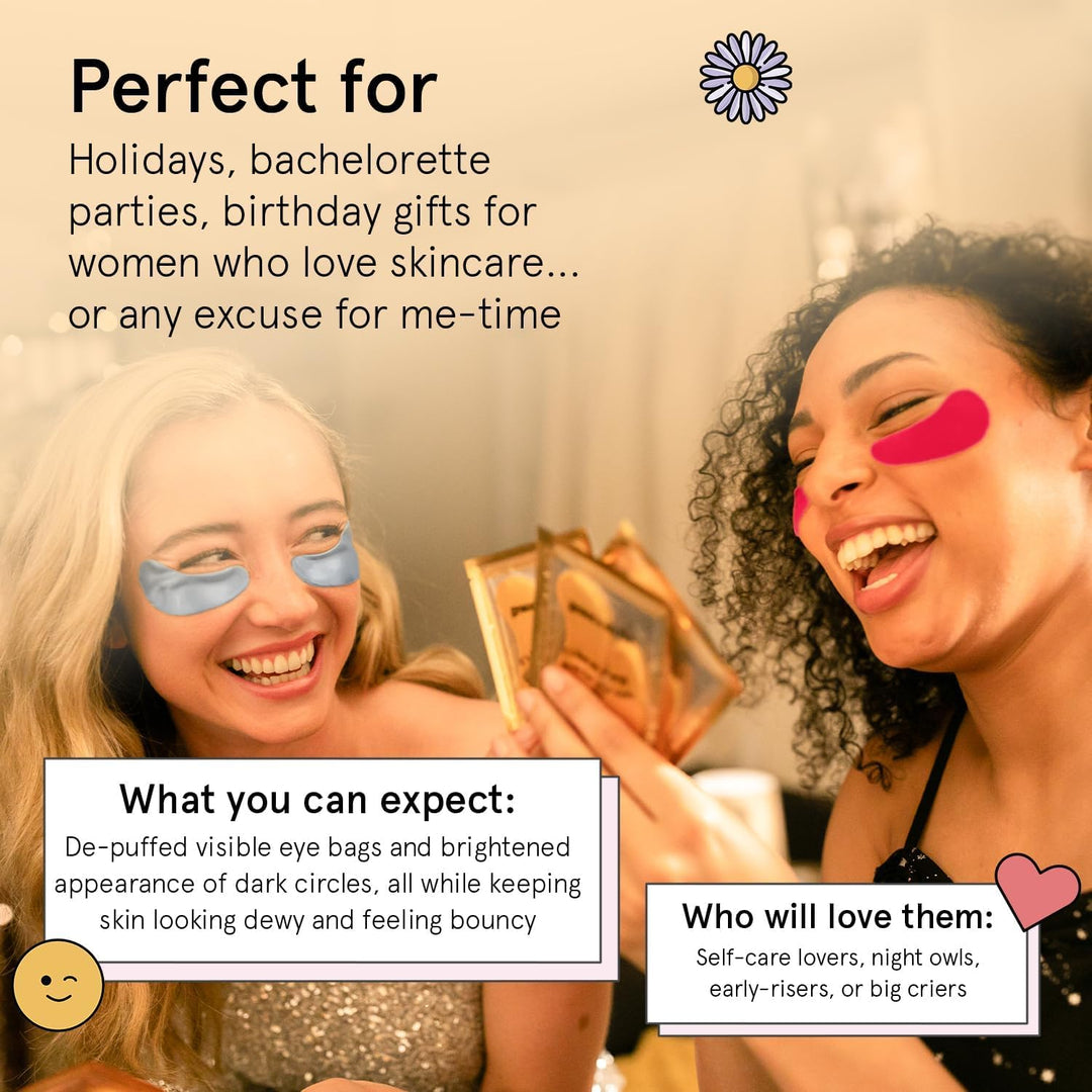 grace &amp; stella Award Winning Under Eye Mask - Birthday Gifts for Women - Gel Eye Patches for Dark Circles, Puffy Eyes, Undereye Bags - Mothers Day Gifts for Mom - Vegan Self Care (24 Pairs, Gold)