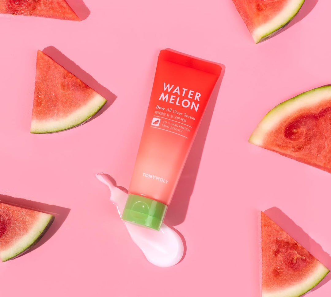 TONYMOLY Watermelon Dew All Over Body &amp; Face Serum, Hydrating Serum for Glowing Skin, Korean Skincare, Watermelon Extract, Aloe Leaf Extract &amp; Centella Asiatica, All Skin Types