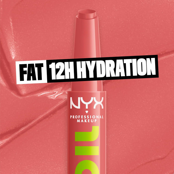 NYX PROFESSIONAL MAKEUP Fat Oil Slick Click, Lightweight, Buildable, Pigmented Vegan Lip Balm