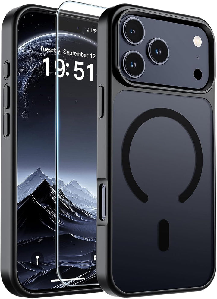 جراب SUPFINE مغناطيسي لهاتف iPhone 18 Pro Max / 17 Pro Max متوافق مع MagSafe، غطاء للتحكم في الكاميرا، غطاء سيليكون فاخر مقاوم للصدمات والسقوط لهاتف 18 Pro Max