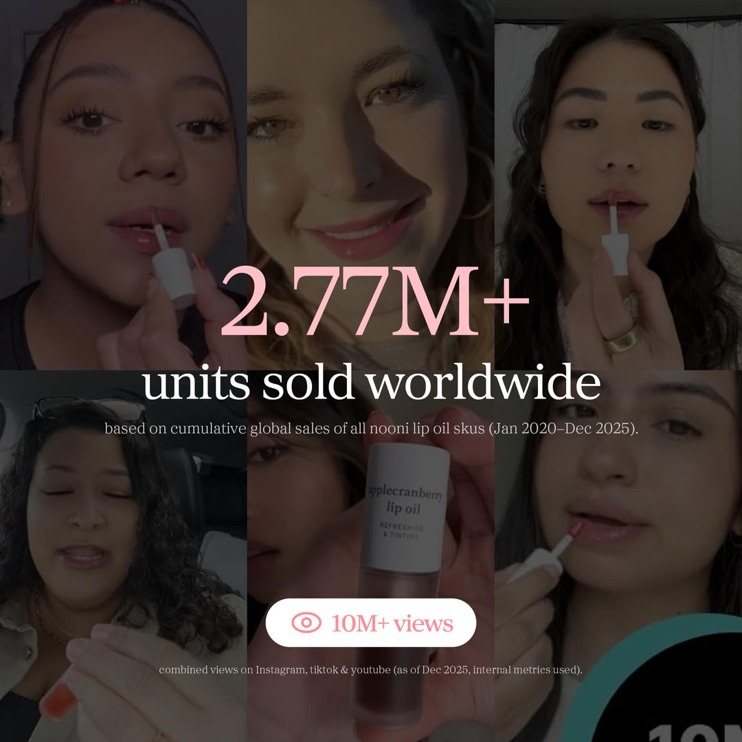 NOONI Korean Lip Oil - Applemint | Long-Lasting, Moisturizing, Plumping, Revitalizing for Dry Lips, Waterproof, No Peel Off, Hydrating, Nourishing Crystal Clear Lip Stain, 0.12 FL Oz