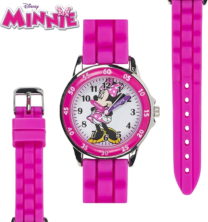 Minnie Mouse Kids' Analog Watch with Silver-Tone Casing MN1157