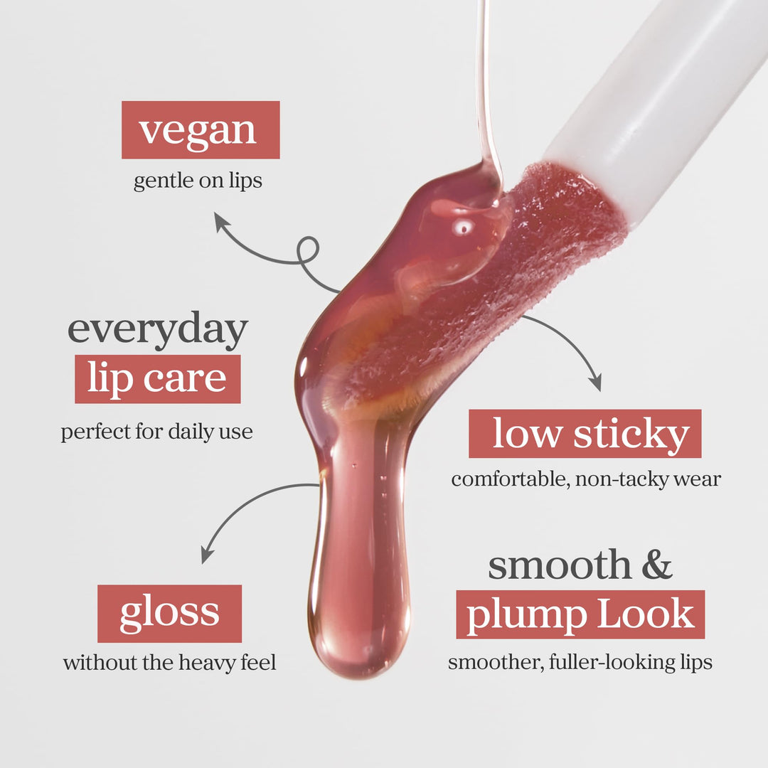 NOONI Korean Lip Oil - Applemint | Long-Lasting, Moisturizing, Plumping, Revitalizing for Dry Lips, Waterproof, No Peel Off, Hydrating, Nourishing Crystal Clear Lip Stain, 0.12 FL Oz