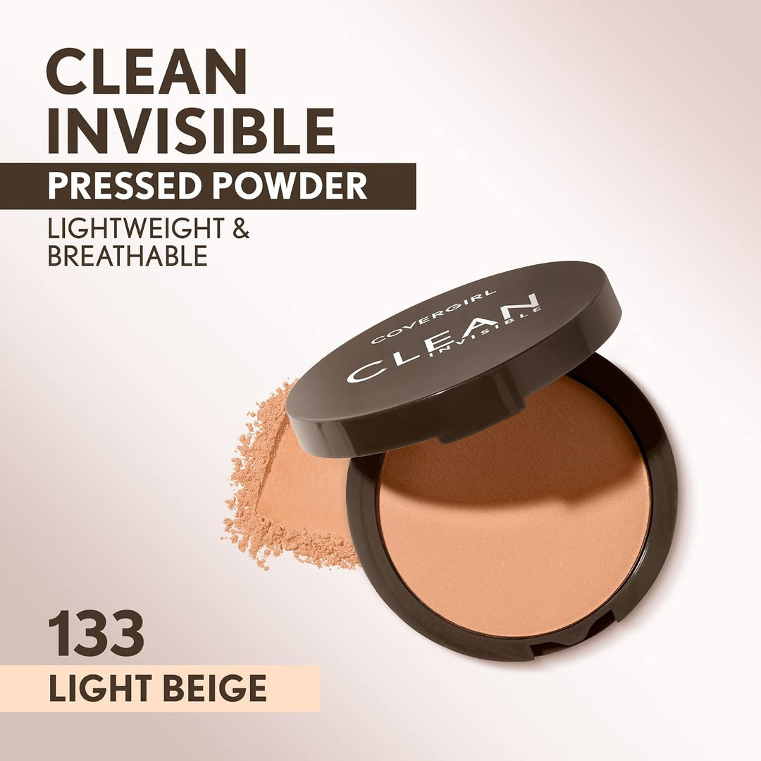 Covergirl Clean Invisible Pressed Powder, Lightweight, Breathable, Vegan Formula