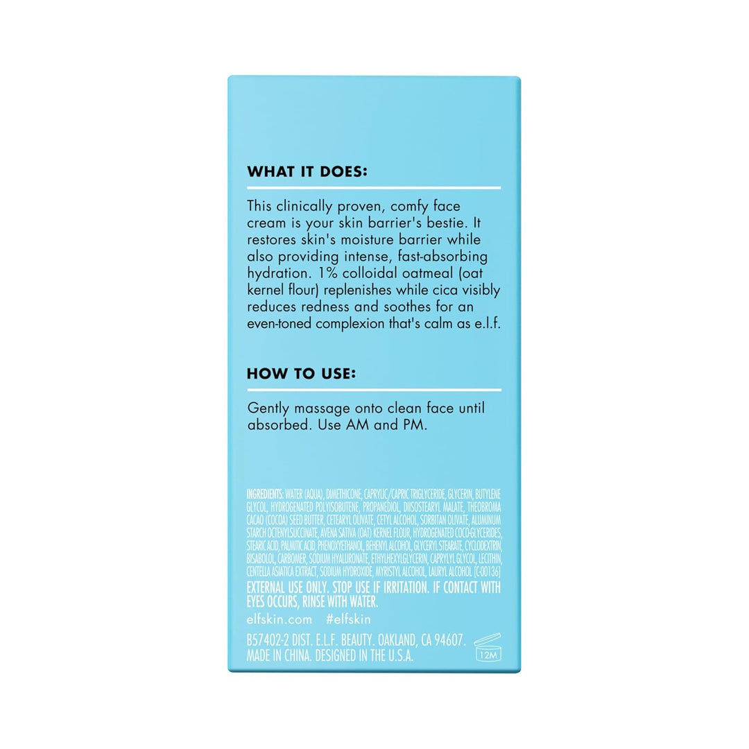 e.l.f. SKIN Holy Hydration! Barrier Goals Cream Mini, Face Moisturizer For Hydrating &amp; Soothing, Helps Visibly Reduce Redness, Vegan &amp; Cruelty-Free