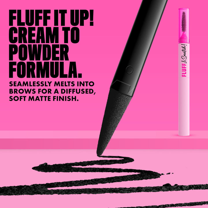 NYX PROFESSIONAL MAKEUP Fluff &amp; Snatch Brow Powder Pen, Cream To Powder Eyebrow Pen For Soft, Defined Brows, Smudge and Transfer-Resistant Formula