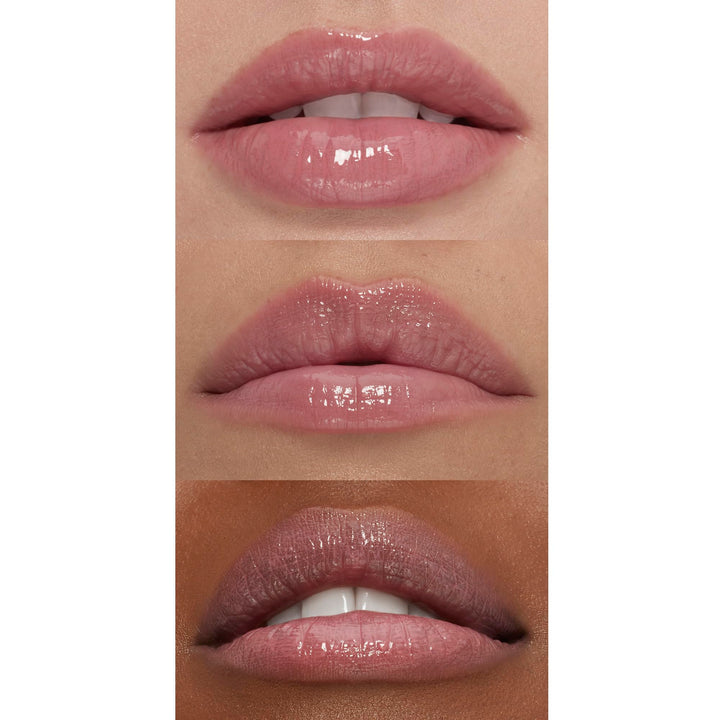 e.l.f. Lip Plumping Gloss, Hydrating, Nourishing, Invigorating, High-Shine, Plumps, Volumizes, Cools, Soothes, Champagne Glam, Shimmer, 0.1 Oz