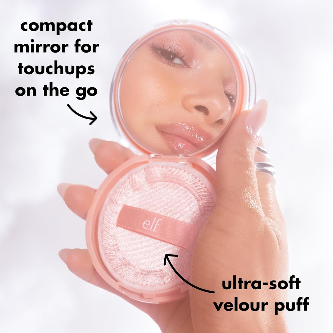 e.l.f. Halo Glow Powder Filter, Ultra-fine Finishing Powder, Smooths The Look of Pores &amp; Fine Lines, Creates A Soft-Focus Glow, Vegan &amp; Cruelty-Free