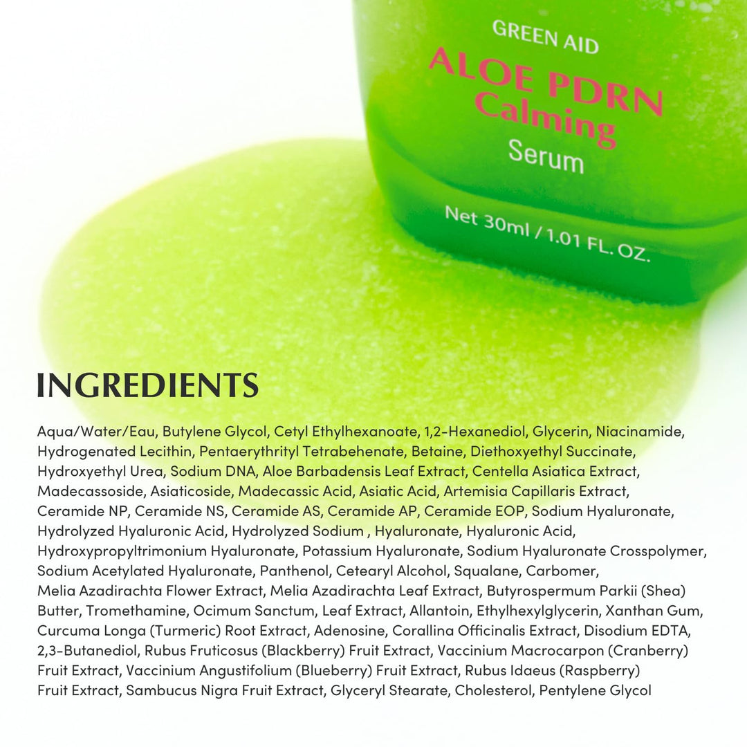 EQQUALBERRY Aloe PDRN Calming Smoothie Serum – Soothing Korean Skin Care for Sensitive Skin, Cica &amp; Aloe for Repair, Hydrating &amp; Radiant Glow, Non-Comedogenic (1.01oz / 30ml)