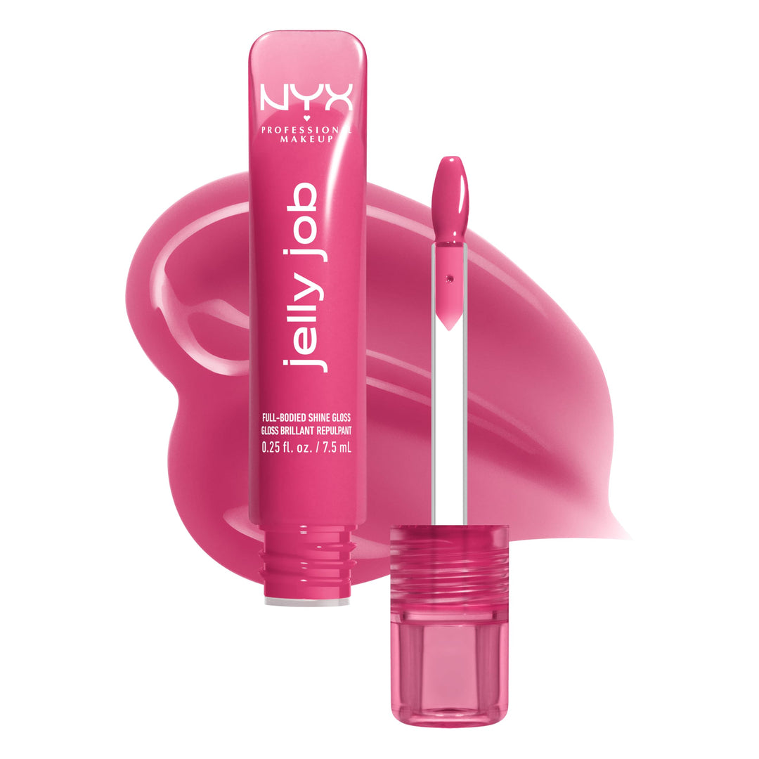 NYX PROFESSIONAL MAKEUP Jelly Job Lip Gloss, Lip Tint Gloss with Full-Bodied, Smoothing, and Hyper-Glossy Shine