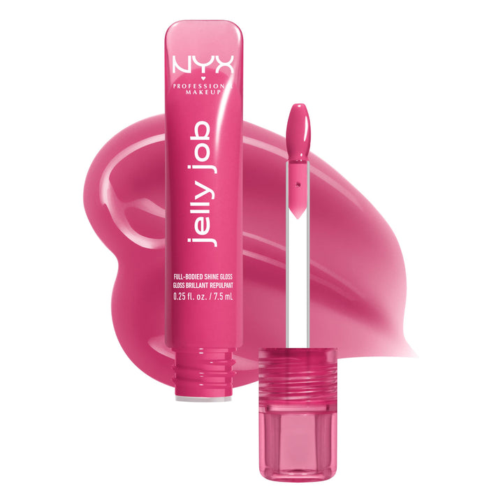 NYX PROFESSIONAL MAKEUP Jelly Job Lip Gloss, Lip Tint Gloss with Full-Bodied, Smoothing, and Hyper-Glossy Shine