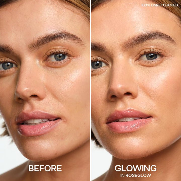 Saie Mini Glowy Super Gel Lightweight Illuminator - Luminizer + Makeup Primer for Glowing Skin - Enriched with Vitamin C + Hydrating Squalane Oil