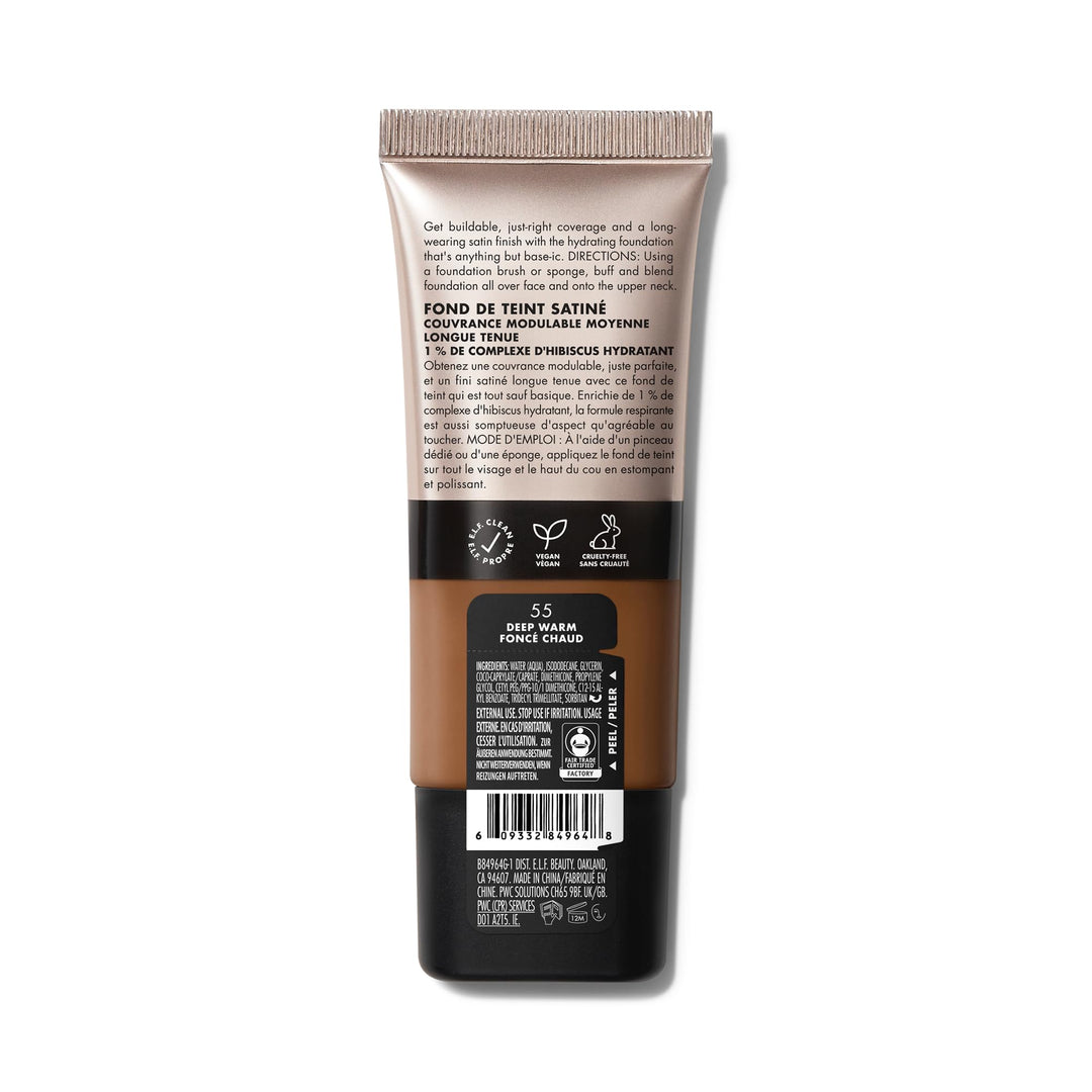 e.l.f. Soft Glam Foundation, Medium Coverage, Long-Lasting & Buildable Foundation For A Smooth, Satin Finish, Vegan & Cruelty-Free, 32 Medium Neutral