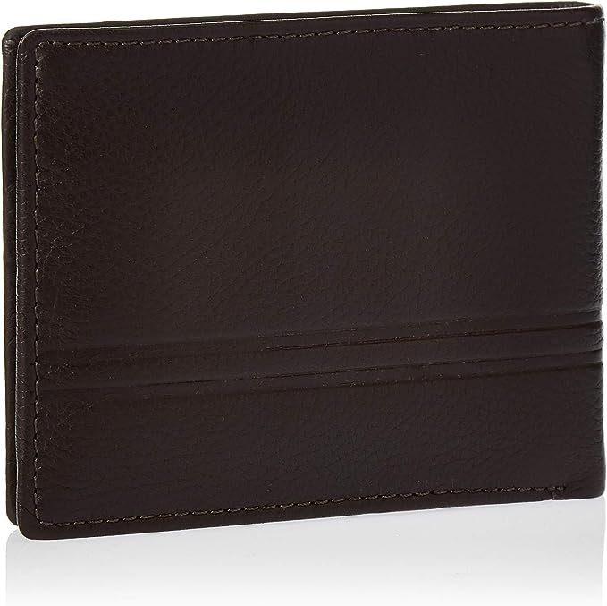 Fossil Men's Leather Bifold Wallet ML4005201, Wilder Dark Brown - 3alababak