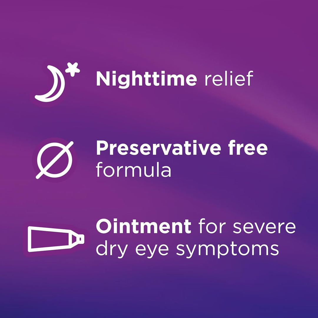 Soothe Preservative-Free Lubricant Eye Ointment, Nighttime Relief for Severe Dry &amp; Irritated Eyes, Gentle for Sensitive Eyes, 0.12 Fl Oz