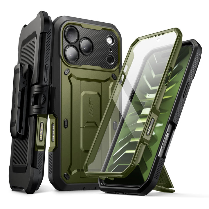 SUPCASE for iPhone Case, Belt Clip, Military-Grade Protection, Built-in Kickstand &amp; Screen Protector, Camera Control, Heavy-Duty Phone Case, Unicorn Beetle Pro