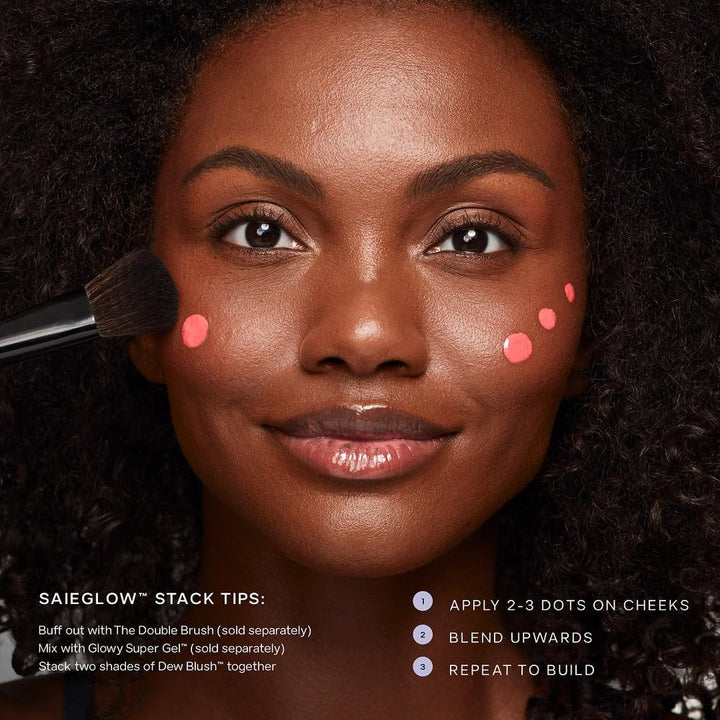 Saie Dew Liquid Blush for Cheeks - Hydrating Cream Blush Stick with a Blendable + Buildable Formula