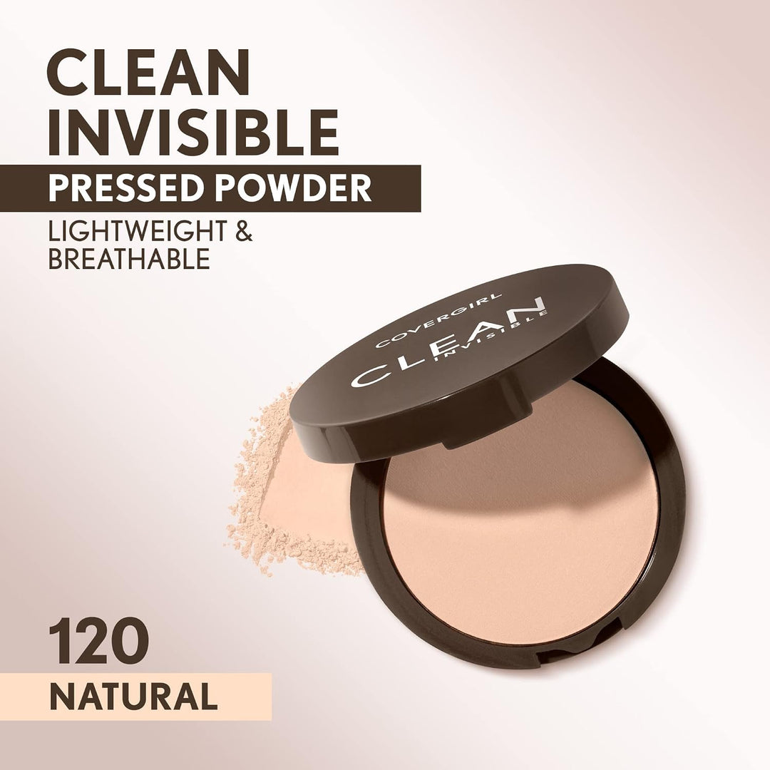 Covergirl Clean Invisible Pressed Powder, Lightweight, Breathable, Vegan Formula