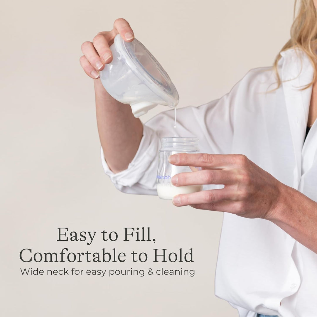 Lansinoh Breastmilk Storage Bottles | 4-Pack 5oz BPA &amp; BPS-Free | Pump-to-Storage Feeding Bottles | Compatible with Lansinoh Breast Pumps and Nipples
