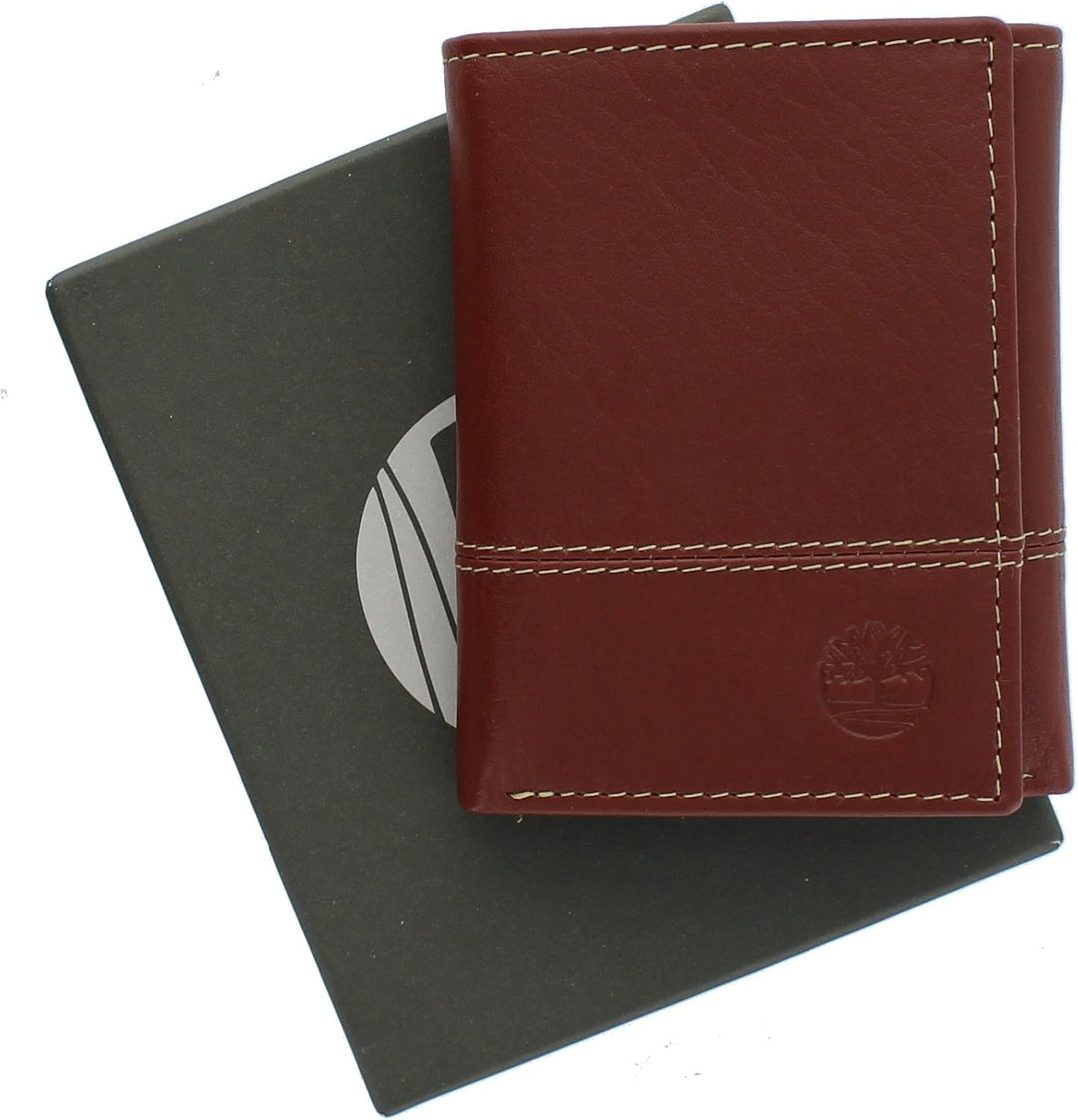 Timberland D67011/35 mens Genuine Leather Rfid Blocking Trifold Wallet, Cognac, One Size