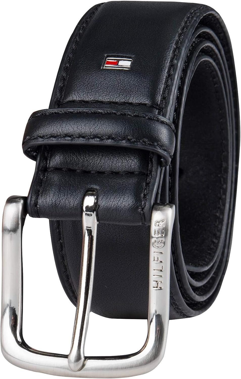 Tommy Hilfiger 11TL02X038 001 Men's Casual Belt Black logo - 3alababak