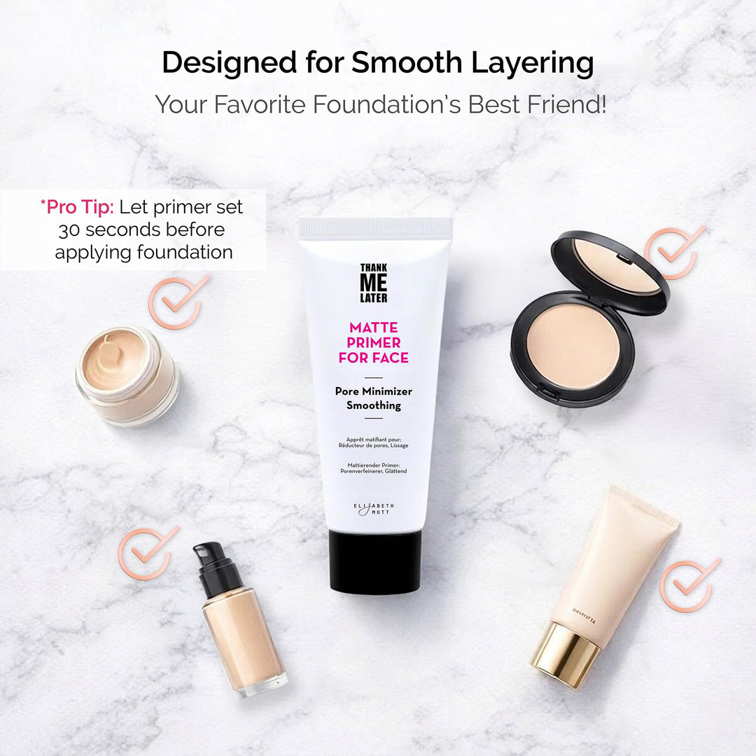 Elizabeth Mott Thank Me Later Glow Enhancer - Hydrating Face Primer &amp; Highlighter for Radiant Skin, Vegan &amp; Cruelty-Free, No Sulfates, Parabens, or Phthalates  - 30g