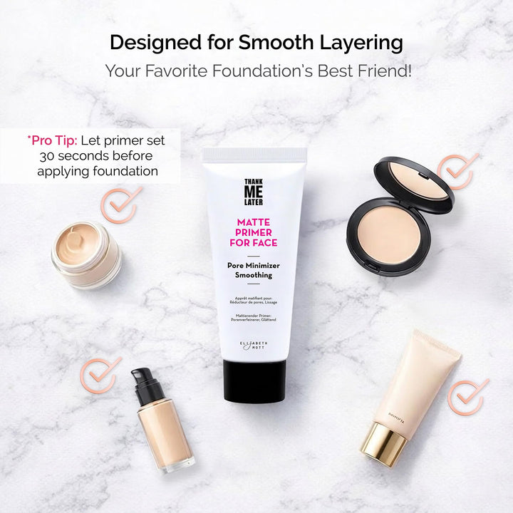 Elizabeth Mott Thank Me Later Glow Enhancer - Hydrating Face Primer &amp; Highlighter for Radiant Skin, Vegan &amp; Cruelty-Free, No Sulfates, Parabens, or Phthalates  - 30g