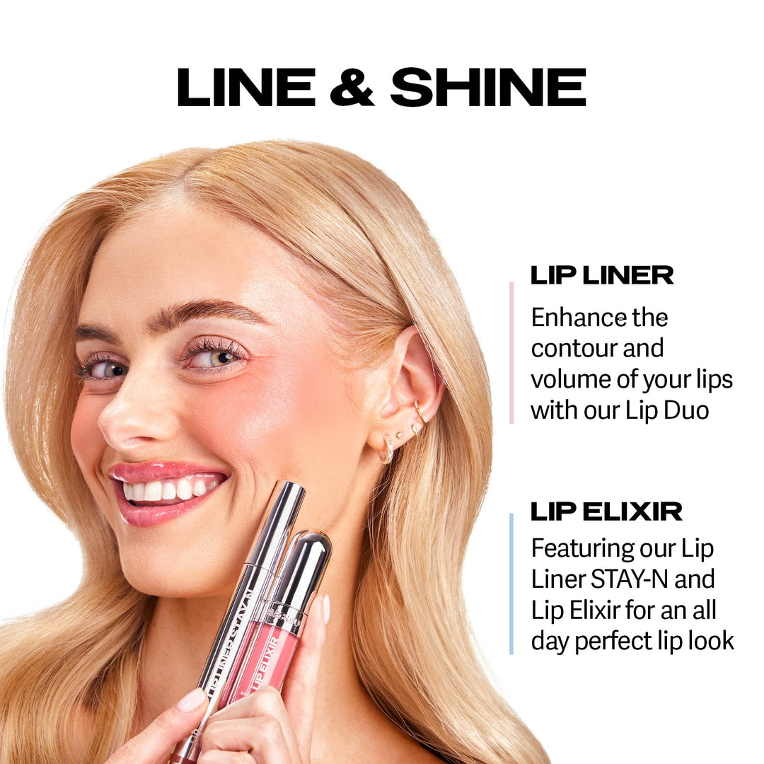 Sacheu Lip Liner STAY-N Peel Off Lip Stain — Long Lasting Matte Lip Tattoo Transfer Proof Lipstain Infused with Hyaluronic Acid &amp; Vitamin E for All Skin Types — Vegan &amp; Cruelty-Free