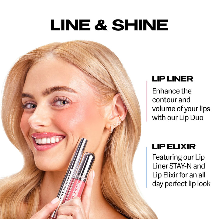 Sacheu Lip Liner STAY-N Peel Off Lip Stain — Long Lasting Matte Lip Tattoo Transfer Proof Lipstain Infused with Hyaluronic Acid &amp; Vitamin E for All Skin Types — Vegan &amp; Cruelty-Free
