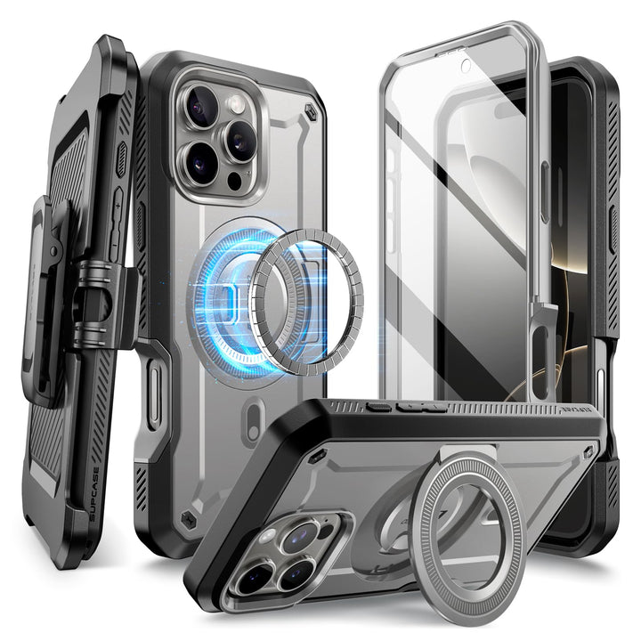 SUPCASE for iPhone 16 Pro Max Case with Stand (UBPro Mag), [Support MagSafe] [Built-in Screen Protector & Belt Clip] [Military-Grade Protection] Magnetic Phone Case for iPhone 16 Pro Max 6.9''