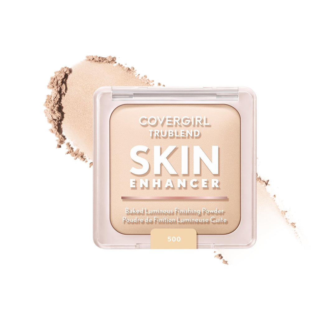 COVERGIRL TruBlend Skin Enhancer Baked Luminous Finishing Face Powder, with Hyaluronic Acid and White Rose Extract, Sheer &amp; Buildable