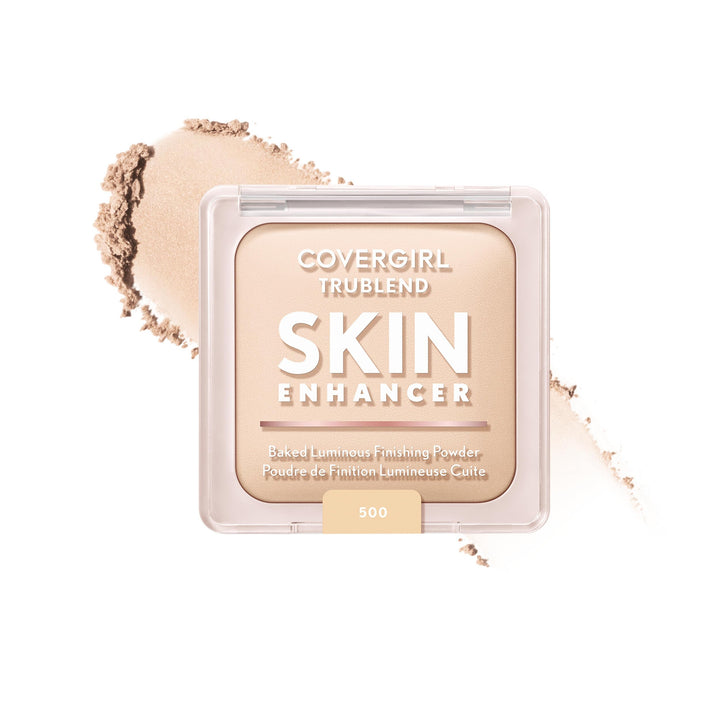 COVERGIRL TruBlend Skin Enhancer Baked Luminous Finishing Face Powder, with Hyaluronic Acid and White Rose Extract, Sheer &amp; Buildable