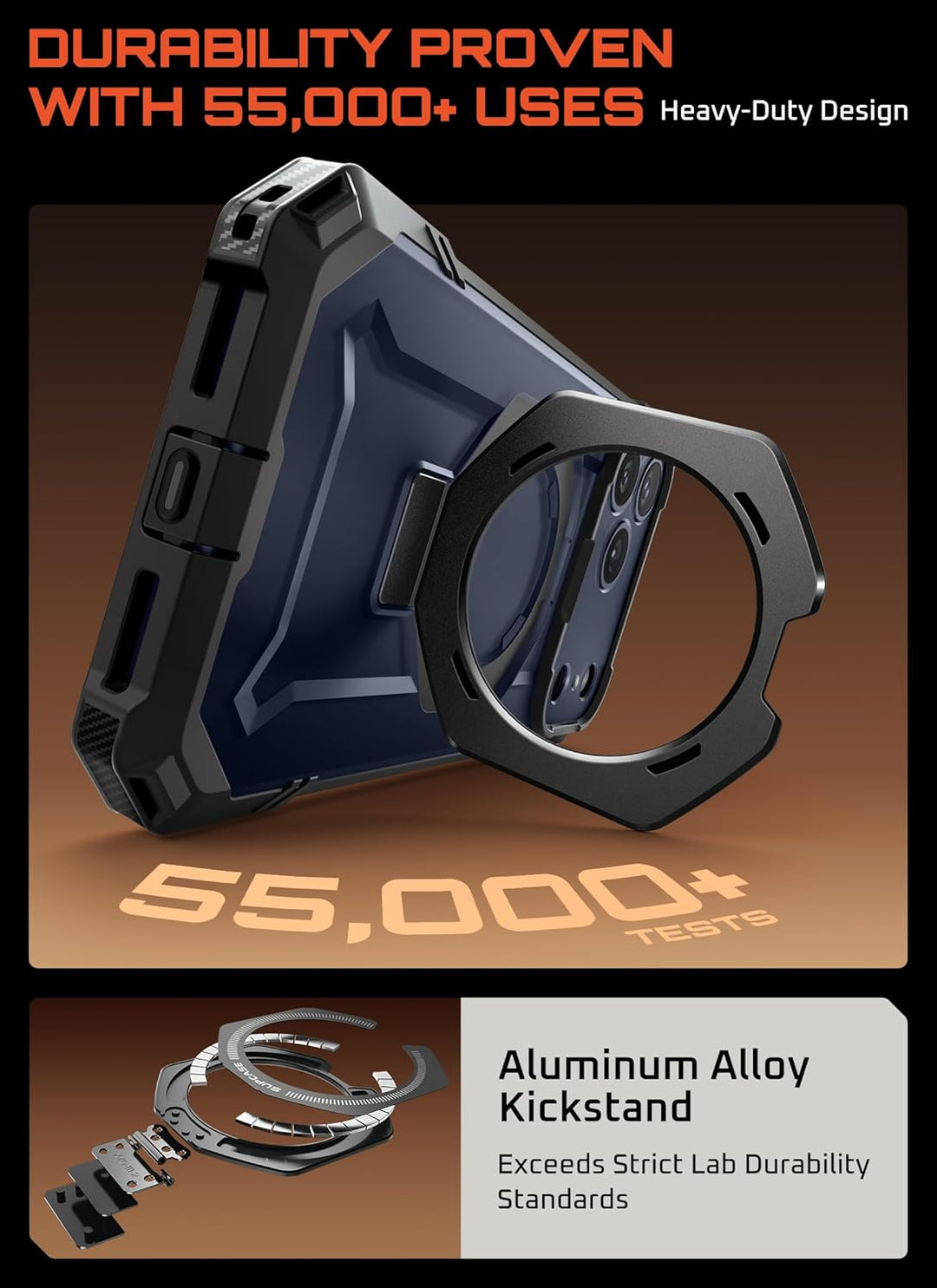 SUPCASE for iPhone 17 Pro Case with Kickstand (Unicorn Beetle Grip), [Camera Control Cover] [Compatible with MagSafe] [Military-Grade Drop Protection] Heavy Duty Magnetic Phone Case