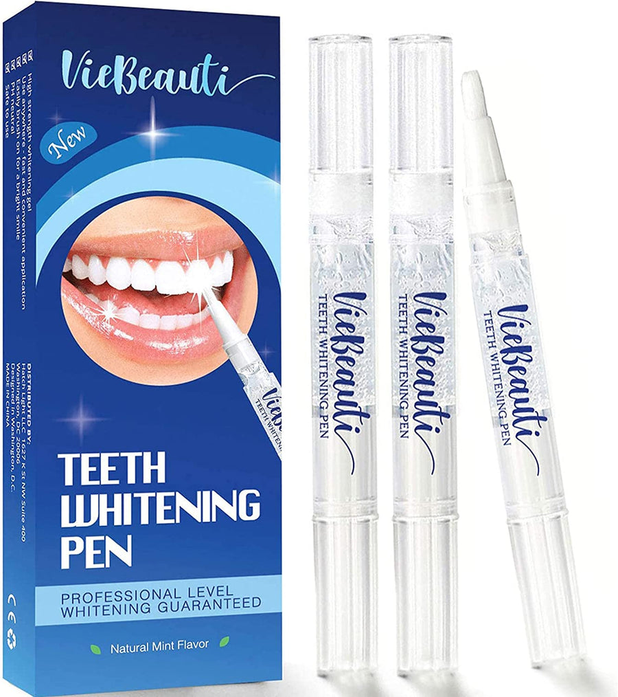 VieBeauti Teeth Whitening Pen, 30+ Uses, Effective, Painless, No Sensitivity, Travel-Friendly, Easy to Use, Beautiful White Smile, Mint Flavor - 1 Pen - 3alababak