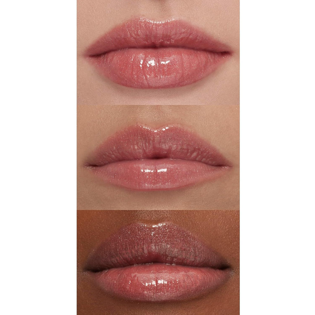 e.l.f. Lip Plumping Gloss, Hydrating, Nourishing, Invigorating, High-Shine, Plumps, Volumizes, Cools, Soothes, Champagne Glam, Shimmer, 0.1 Oz