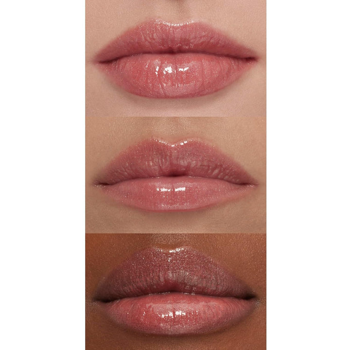 e.l.f. Lip Plumping Gloss, Hydrating, Nourishing, Invigorating, High-Shine, Plumps, Volumizes, Cools, Soothes, Champagne Glam, Shimmer, 0.1 Oz