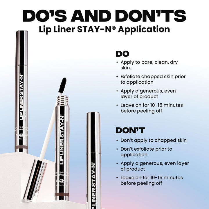 Sacheu Lip Liner STAY-N Peel Off Lip Stain — Long Lasting Matte Lip Tattoo Transfer Proof Lipstain Infused with Hyaluronic Acid &amp; Vitamin E for All Skin Types — Vegan &amp; Cruelty-Free