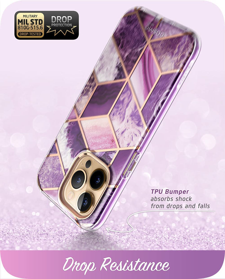 i-Blason Cosmo for iPhone 13 Pro Max Case [Built-in Screen Protector] [Military-Grade Protection] Slim Full-Body Stylish Protective Shockproof Phone Case for iPhone 13 Pro Max (Butterfly)