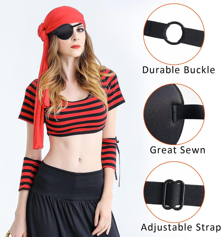 لاصقات عين من ثيسيري، 3 قطع، لاصقات عين قابلة للتعديل، لاصقات عين طبية، لاصقات عين للعين الكسولة أو الغمش للعين اليسرى أو اليمنى، لون أسود