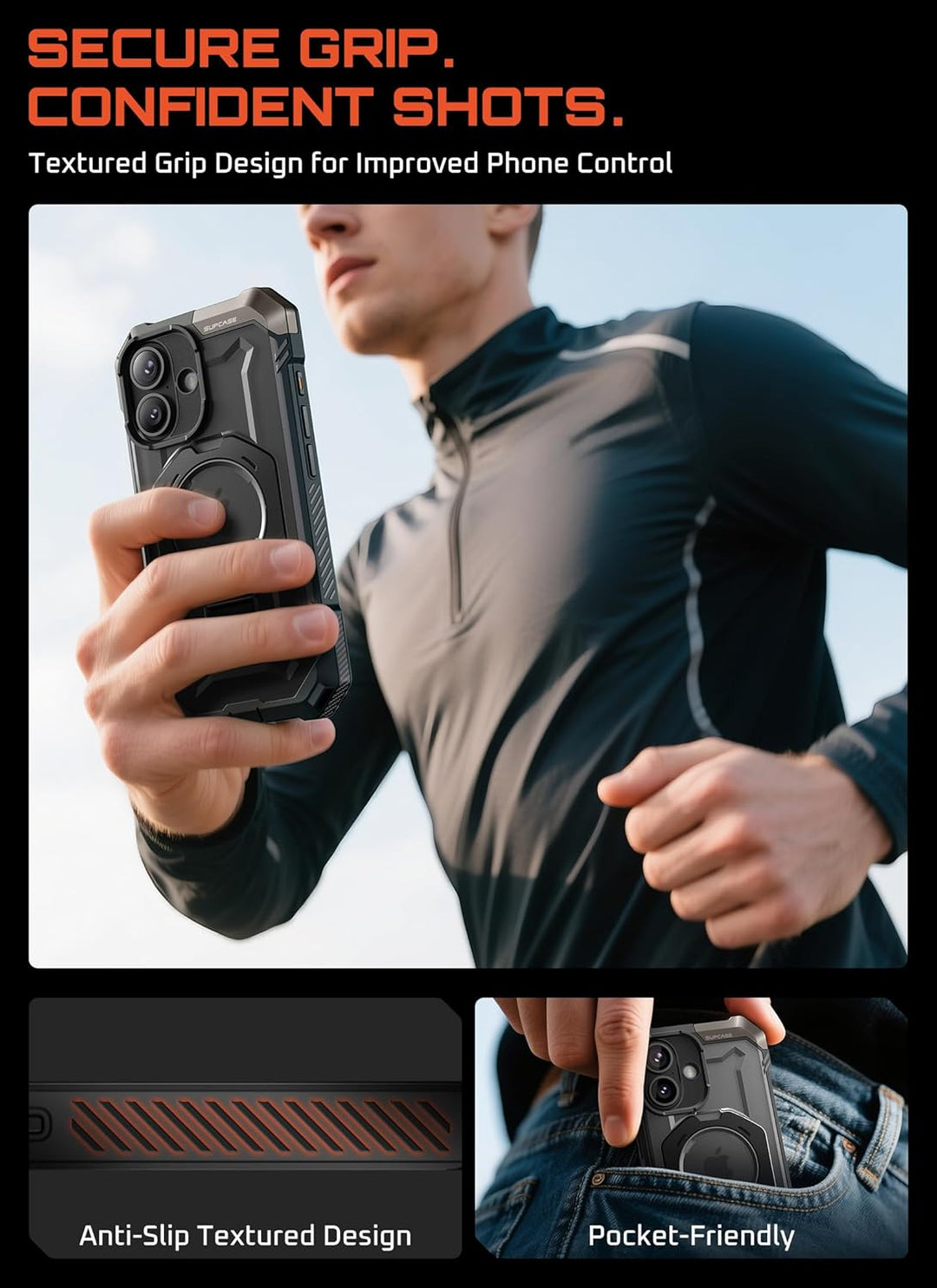 SUPCASE for iPhone 17 Case with Kickstand (Unicorn Beetle Grip), [Camera Control Cover] [Compatible with MagSafe] [Military-Grade Drop Protection] Heavy Duty Magnetic Phone Case