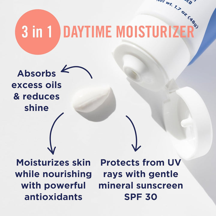 PanOxyl AM Oil Control Moisturizer, NEW Sheer Formula, Absorbs Excess Oil and Reduces Shine, with Mineral Sunscreen for Acne Prone and Oily And All Skin Tones - 1.7 oz