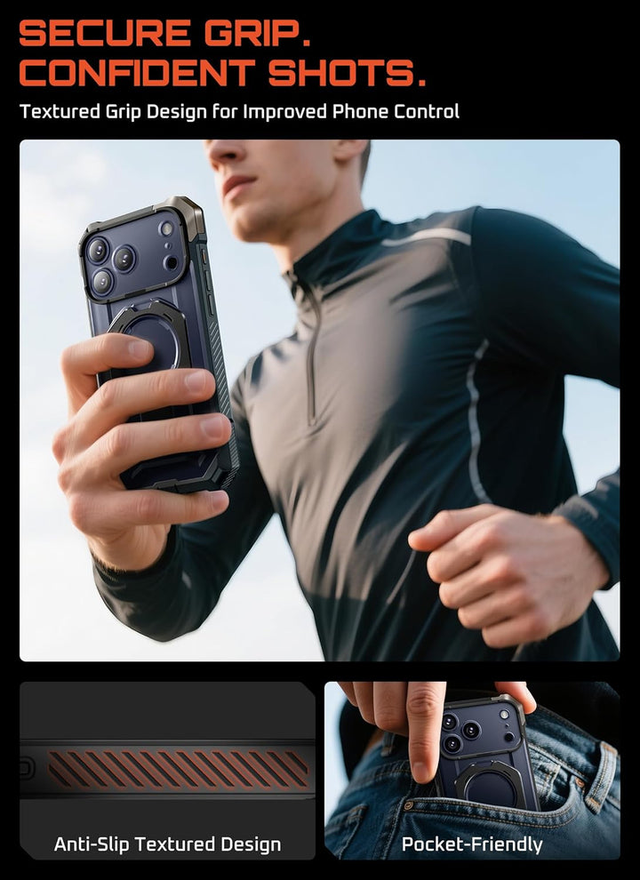 SUPCASE for iPhone 17 Pro Case with Kickstand (Unicorn Beetle Grip), [Camera Control Cover] [Compatible with MagSafe] [Military-Grade Drop Protection] Heavy Duty Magnetic Phone Case